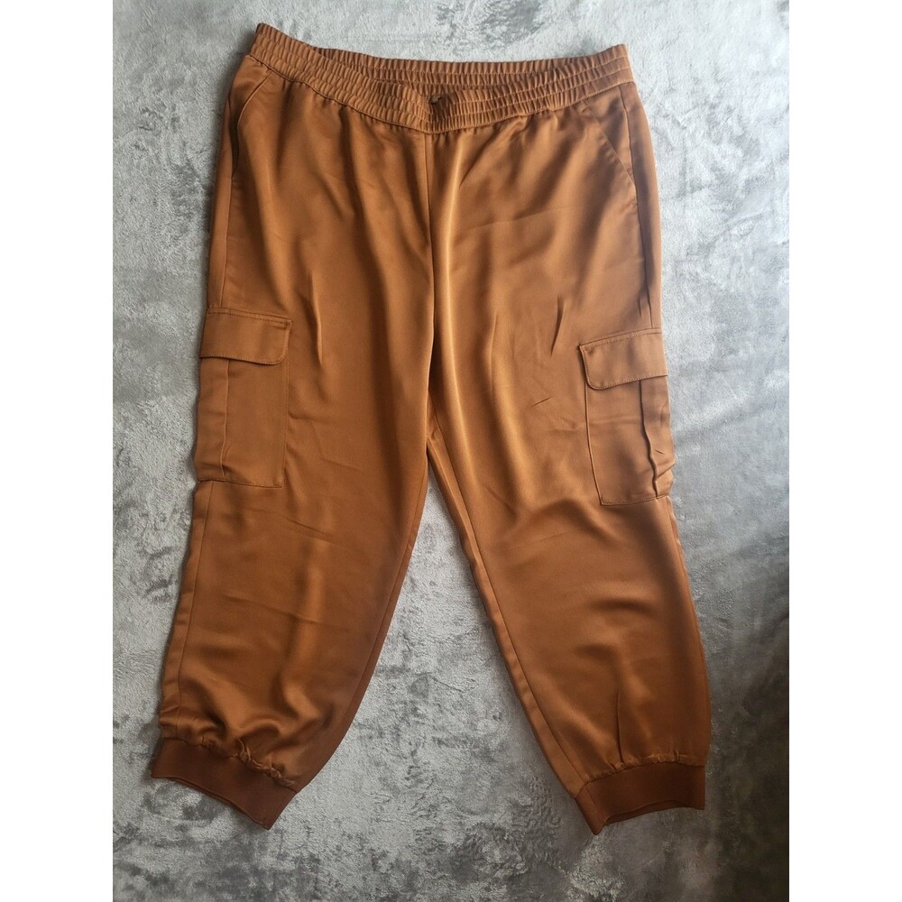 Banana Republic Stylist Cargo Jogger  XxL Bronze  Elastic Waist Casual   Luxury